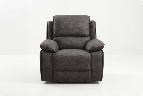 Chelsea Grey Suede Fabric Electric Recliner Armchair