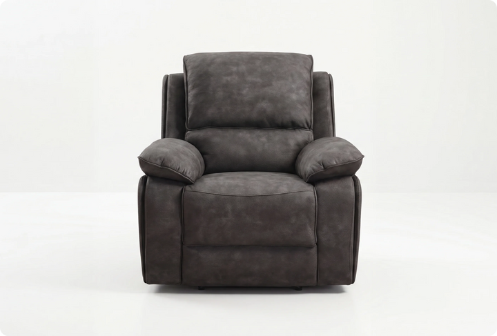 Chelsea Grey Suede Fabric Electric Recliner Armchair