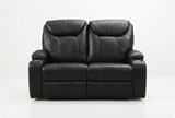 Cinemax Black Electric 2 Seater Leather