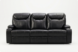 Cinemax Black Electric Leather 3 Seater