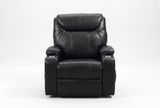 Cinemax Black Electric Leather Recliner Armchair