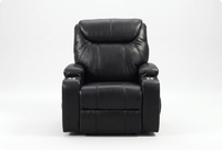 Cinemax Black Electric Leather Recliner Armchair