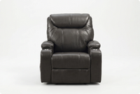 Cinemax Grey Electric Leather Recliner Armchair