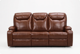 Cinemax Tan Electric Leather 3 Seater
