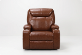 Cinemax Tan Electric Leather Recliner Armchair