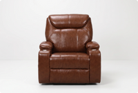 Cinemax Tan Electric Leather Recliner Armchair
