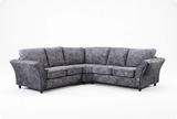 Cotswold Grey Fabric High Back Corner Sofa