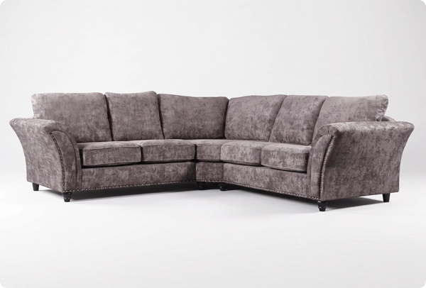 Cotswold Truffle Fabric High Back Corner Sofa