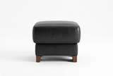 Dalmore Genuine Leather Black Footstool