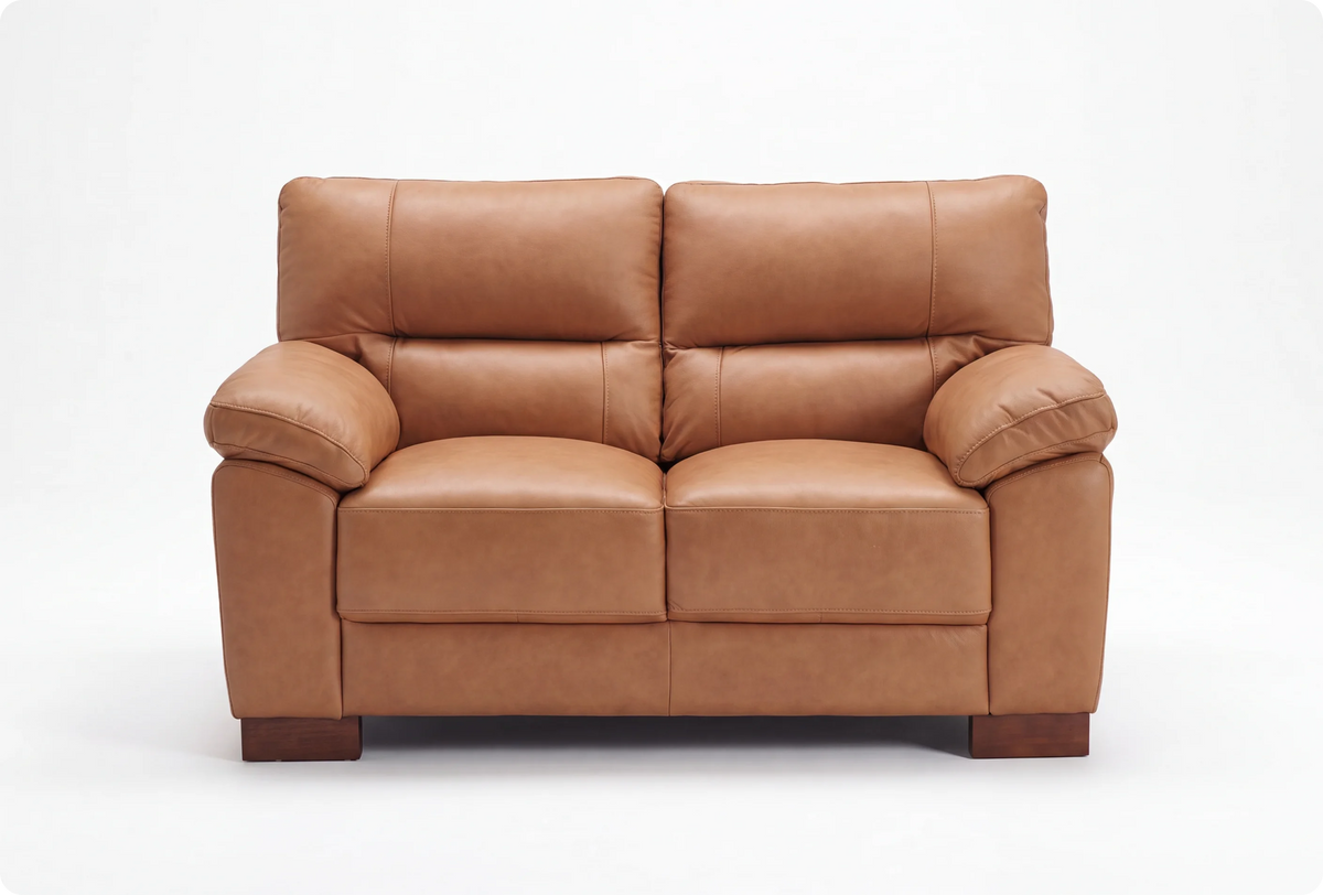 Dalmore Genuine Leather Caramel 2 Seater