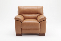 Dalmore Genuine Leather Caramel Armchair