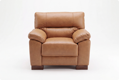 Dalmore Genuine Leather Caramel Armchair