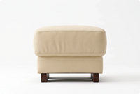 Dalmore Genuine Leather Cream Footstool