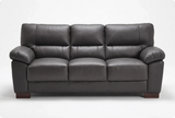 Dalmore Genuine Leather Grey 3 Seater