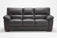 Dalmore Genuine Leather Grey 3 Seater