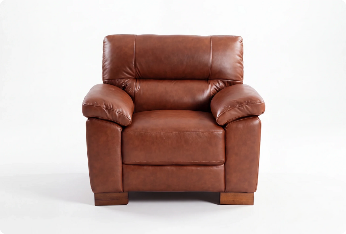 Dalmore Genuine Leather Tan Armchair