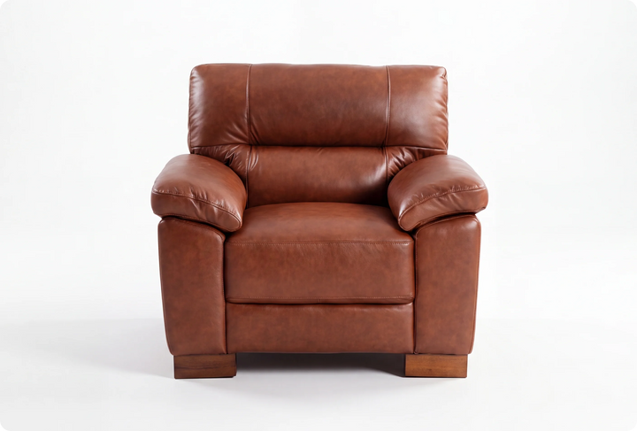 Dalmore Genuine Leather Tan Armchair