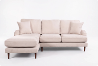Durham Beige Fabric Left Hand Corner Sofa