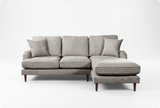 Durham Silver Fabric Right Hand Corner Sofa