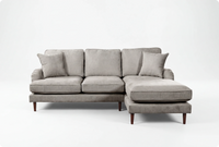 Durham Silver Fabric Right Hand Corner Sofa