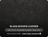 Dalmore Genuine Leather Black Footstool