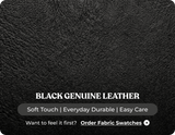 Dalmore Genuine Leather Black Armchair