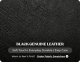 Dalmore Genuine Leather Black Armchair