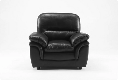 Florence Black  Leather Armchair
