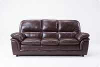 Florence Brown Leather 3 Seater Sofa