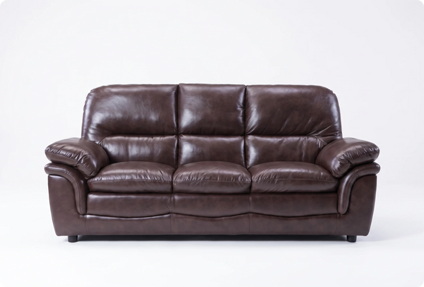 Florence Brown Leather 3 Seater Sofa