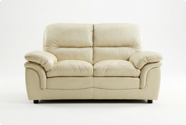 Florence Cream Leather 2 Seater Sofa