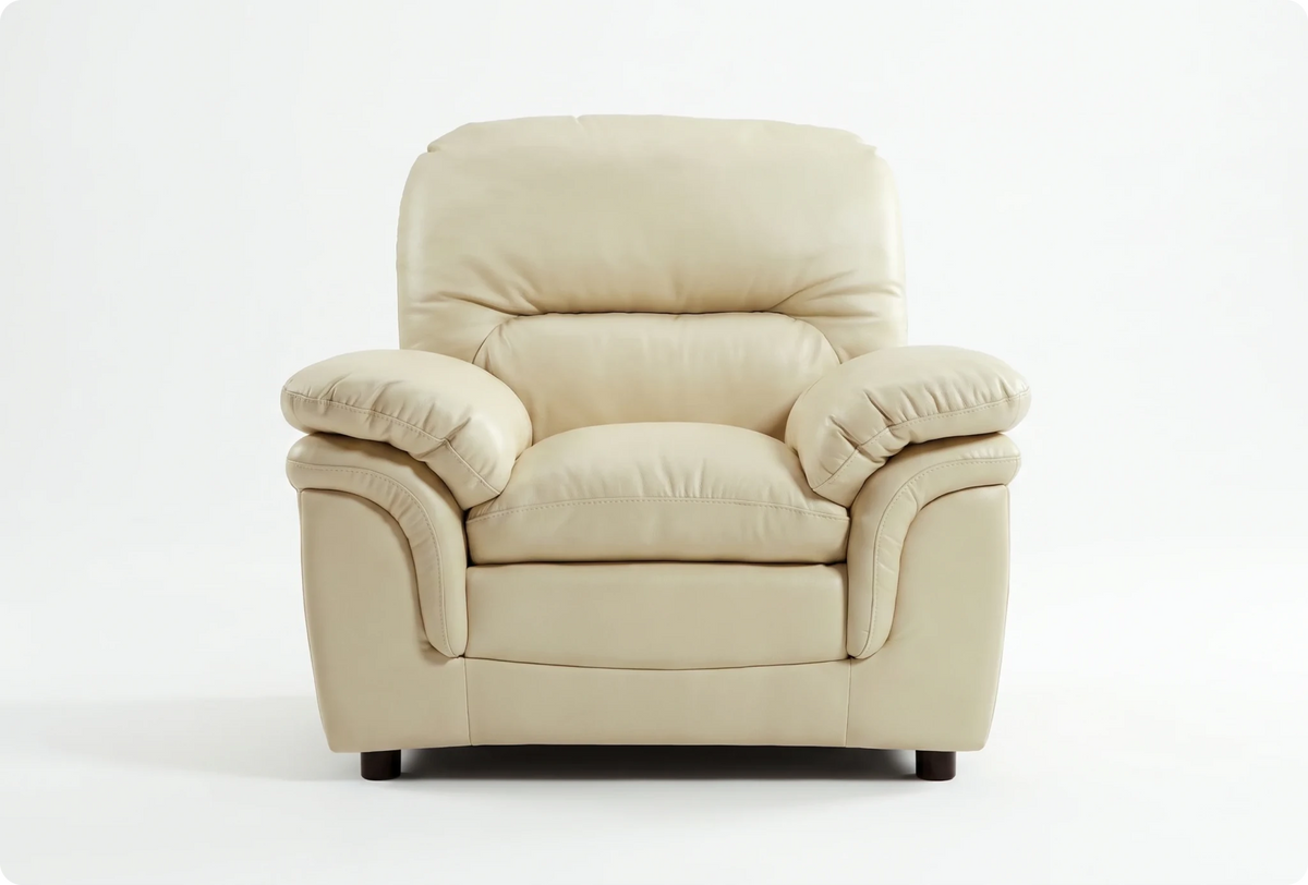 Florence Cream Leather Armchair