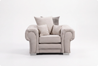 Florence Cream Scatter Back Fabric Armchair