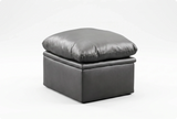 Florence Grey Leather Footstool