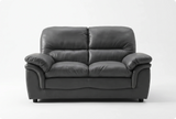 Florence Grey Leather 2 Seater Sofa
