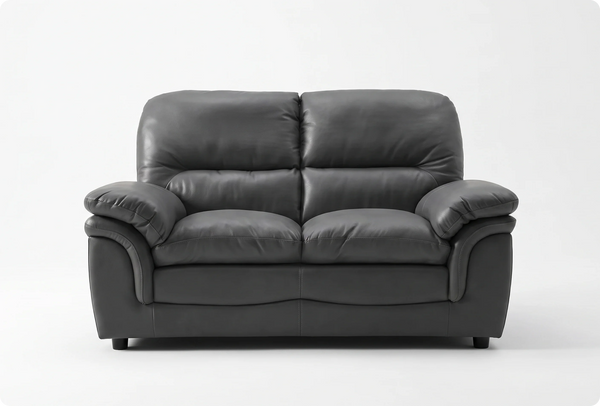 Florence Grey Leather 2 Seater Sofa