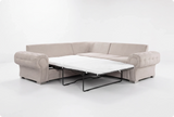 Florence High Back Cream Fabric Corner Sofa Bed