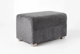 Florence Grey Fabric Footstool