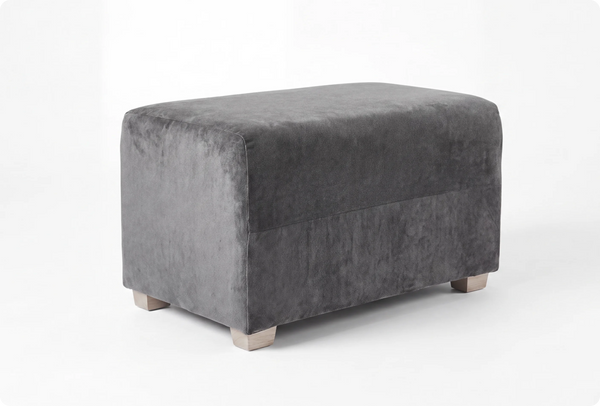Florence Grey Fabric Footstool