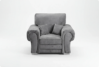Florence High Back Grey Fabric Armchair