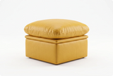 Florence Mustard Leather Footstool