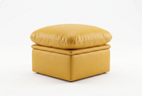 Florence Mustard Leather Footstool