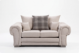 Florence Scatter Back Cream Fabric 2 Seater Sofa