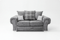 Florence Scatter Grey Fabric 2 Seater Sofa