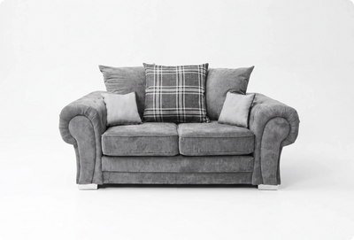 Florence Scatter Grey Fabric 2 Seater Sofa