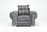 Florence Scatter Grey Fabric Armchair