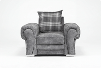 Florence Scatter Grey Fabric Armchair