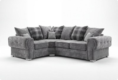 Florence Scatter Grey Fabric Left Corner Sofa