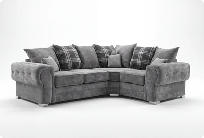 Florence Scatter Grey Fabric Right Corner Sofa