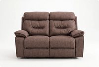 Foster Brown Fabric Electric Recliner 2 Seater